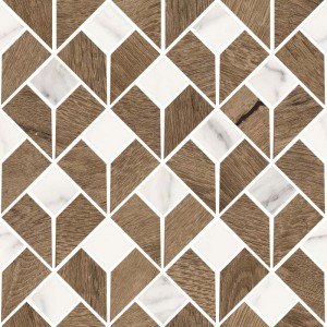 SANT'AGOSTINO CERAMICHE TIMEWOOD FLIP BROWN 29X29 MOSAIC