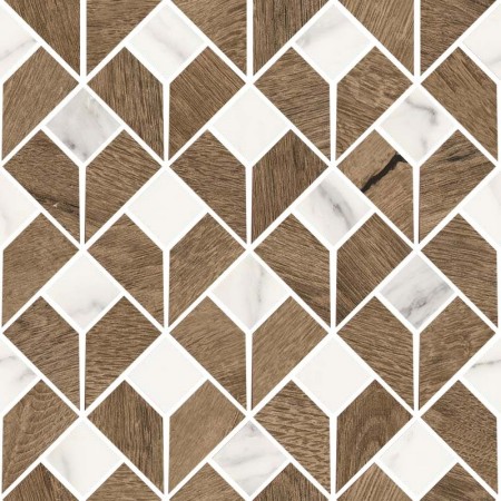 SANT'AGOSTINO CERAMICHE TIMEWOOD FLIP BROWN 29X29 MOSAICO