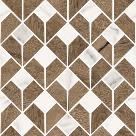 SANT'AGOSTINO CERAMICHE TIMEWOOD FLIP BROWN 29X29 MOSAIC