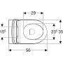 GEBERIT ICON FLOOR-STANDING RIMFREE TOILET WITH SLIM SOFT CLOSE SEAT