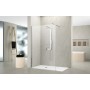 NOVELLINI KUADRA H WALK-IN TRANSPARENT CRYSTAL THICKNESS 8MM - POLISHED CHROME PROFILE