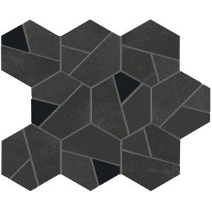 ATLAS CONCORDE BOOST TARMAC MOSAICO HEX BLACK 25X28.5