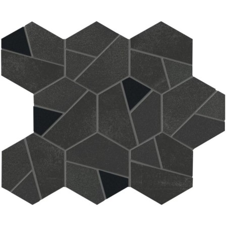 ATLAS CONCORDE BOOST TARMAC MOSAICO HEX BLACK 25X28.5