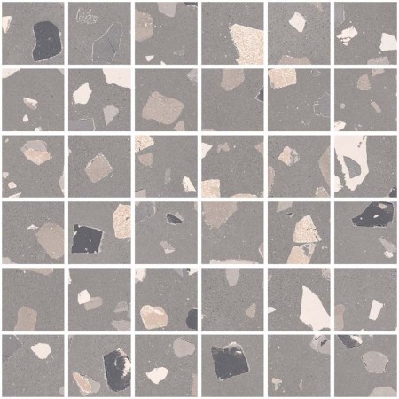 SANT'AGOSTINO CERAMICHE DECONCRETE MOSAICO DE-MEDIUM GREY 30X30