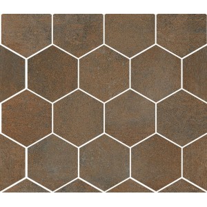 SANT'AGOSTINO CERAMICHE OXIDART HEXAGON COPPER NATURAL 26X30 RECTIFIED