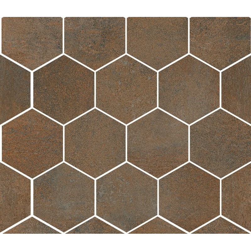 SANT'AGOSTINO CERAMICHE OXIDART HEXAGON COPPER NATURAL 26X30 RETTIFICATO