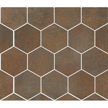 SANT'AGOSTINO CERAMICHE OXIDART HEXAGON COPPER NATURAL 26X30 RECTIFIED