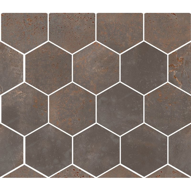 SANT'AGOSTINO CERAMICHE OXIDART HEXAGON IRON NATURAL 26X30 RETTIFICATO