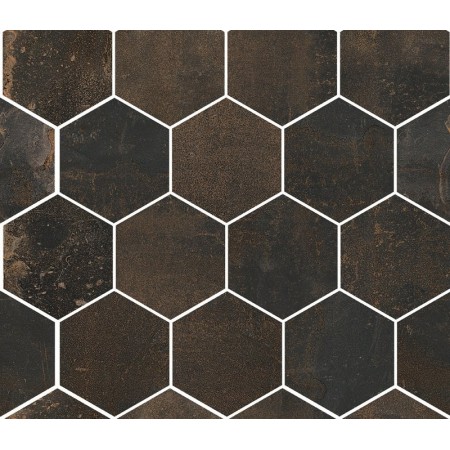 SANT'AGOSTINO CERAMICHE OXIDART HEXAGON BLACK NATURAL 26X30 Rectified