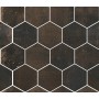 SANT'AGOSTINO CERAMICHE OXIDART HEXAGON BLACK NATURAL 26X30 Rectified