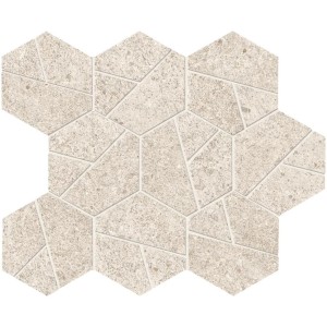 ATLAS CONCORDE BOOST STONE WHITE MOSAICO HEX 25X28.5