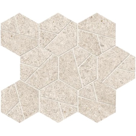 ATLAS CONCORDE BOOST STONE WHITE MOSAICO HEX 25X28.5