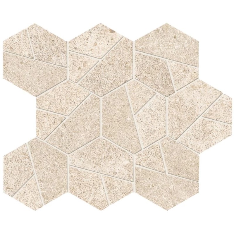 ATLAS CONCORDE BOOST STONE IVORY MOSAICO HEX 25X28.5