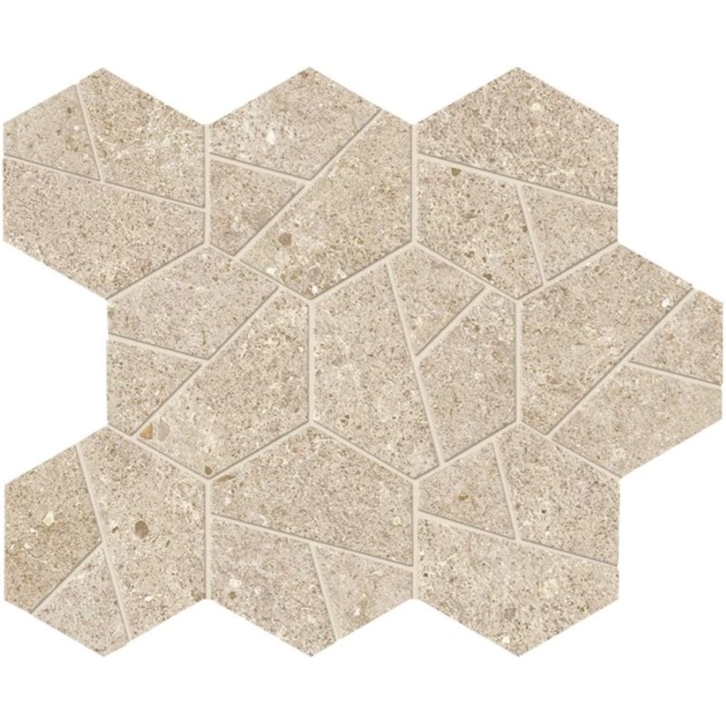 ATLAS CONCORDE BOOST STONE CREAM MOSAICO HEX 25X28.5