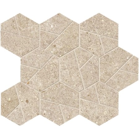 ATLAS CONCORDE BOOST STONE CREAM MOSAICO HEX 25X28.5