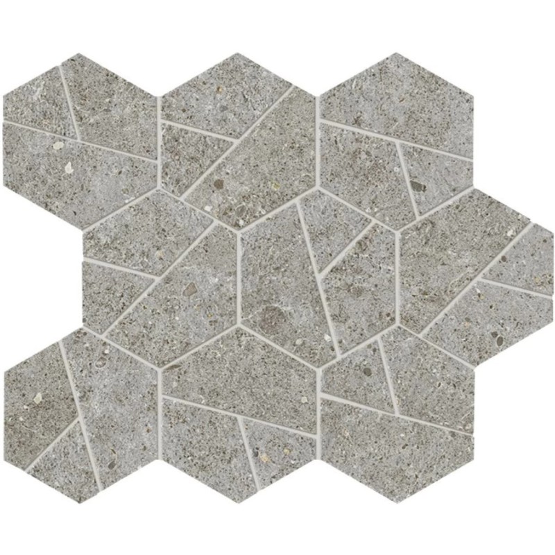 ATLAS CONCORDE BOOST STONE GREY MOSAICO HEX 25X28.5