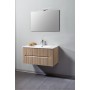 FISSORE.com ASH WOOD MOBILE COMPOSITION L. 90 CM D. 46 CM H. 45 CM WITH MIRROR AND SPOTLIGHT