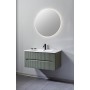 FISSORE.com GREEN MATT MOBILE COMPOSITION L. 90 CM D. 46 CM H. 45 CM WITH MIRROR AND SPOTLIGHT