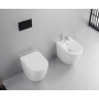 FISSORE.com FLY SET VASO + BIDET FILO MURO SENZA BRIDA COMPRESO SEDILE SOFT CLOSE