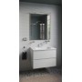 COSMIC B-BEST COMPOSIZIONE FINITURA BIANCO LUCIDO L. 80 CM P. 45,5 CM H. 58,5 CM - COMPLETO DI SPECCHIO E FARETTO