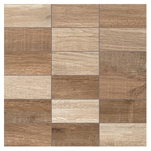 TUSCANIA CERAMICA NORTH WIND MOSAICO STRIPE MIX BROWN/OAK 30X30