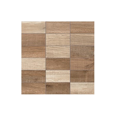 TUSCANIA CERAMICA NORTH WIND MOSAICO STRIPE MIX BROWN/OAK 30X30