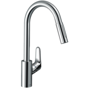 HANSGROHE FOCUS M41 SINGLE-LEVER KITCHEN MIXER 240, PULL-OUT SPRAY, 2JET