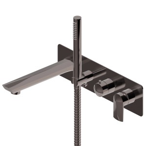 DELTA ZERO WALL-MOUNTED BATHTUB GROUP (BUILT-IN) WITH DIVERTER, SPOUT, AND SHOWER SET NEWFORM DELTA ZERO WALL-MOUNTED BATHTUB GROUP (BUILT-IN) WITH DIVERTER, SPOUT, AND SHOWER SET