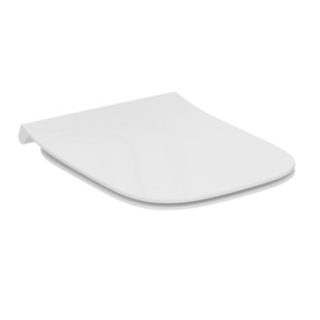 IDEAL STANDARD ILIFE A SLIM SLOW-CLOSING SEAT FOR WALL-HUNG AND BACK-TO-WALL TOILET WHITE