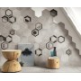 RAGNO CERAMICHE REWIND DECORO GEOMETRICO VANILLA 21x18.2