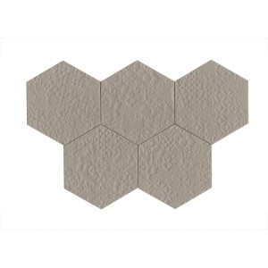 RAGNO CERAMICHE STRATFORD GREY STRUTTURA CROCHET 3D ESAGONA 21X18.2