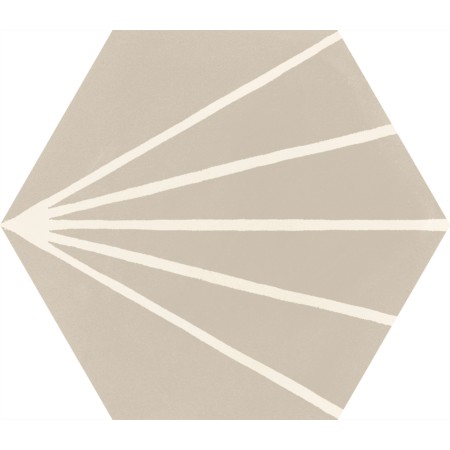 RAGNO CERAMICHE STRATFORD CLAY DECORO TRATTO ESAGONA 21X18.2