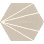 RAGNO CERAMICHE STRATFORD CLAY DECORO TRATTO ESAGONA 21X18.2