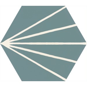 RAGNO CERAMICHE STRATFORD GREEN DECORO TRATTO ESAGONA 21X18.2