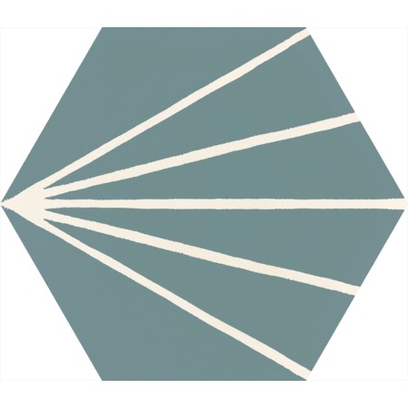 RAGNO CERAMICHE STRATFORD GREEN DECORO TRATTO ESAGONA 21X18.2