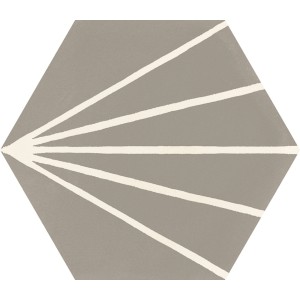 RAGNO CERAMICHE STRATFORD GREY DECORO TRATTO ESAGONA 21X18.2