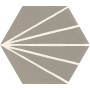 RAGNO CERAMICHE STRATFORD GREY DECORO TRATTO ESAGONA 21X18,2