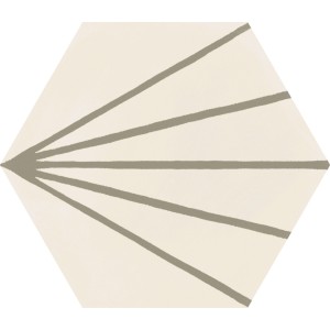 RAGNO CERAMICHE STRATFORD WHITE DECORO TRATTO ESAGONA 21X18.2