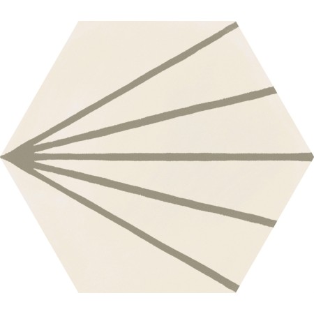 RAGNO CERAMICHE STRATFORD WHITE DECORO TRATTO ESAGONA 21X18.2