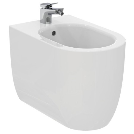 IDEAL STANDARD BLEND CURVE BIDET A TERRA FILO PARETE BIANCO OPACO