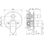 IDEAL STANDARD CERAFINE O MISCELATORE AD INCASSO PER VASCA/DOCCIA NERO OPACO