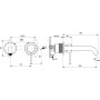 IDEAL STANDARD CERALINE MISCELATORE LAVABO A PARETE NERO OPACO