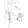 IDEAL STANDARD CERALINE MISCELATORE BIDET NERO OPACO