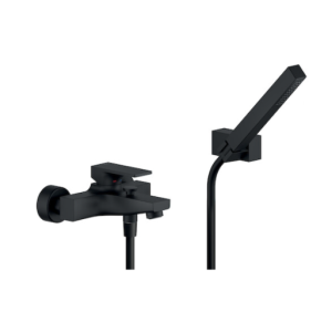 NOBILI SEVEN EXTERNAL BATHTUB MIXER WITH SHOWER SET MATTE BLACK