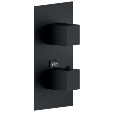 NOBILI SEVEN THERMOSTATIC SHOWER MIXER WITH 1 OUTLET IN MATTE BLACK