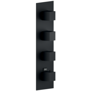 NOBILI SEVEN 3-WAY BLACK MATT THERMOSTATIC SHOWER MIXER