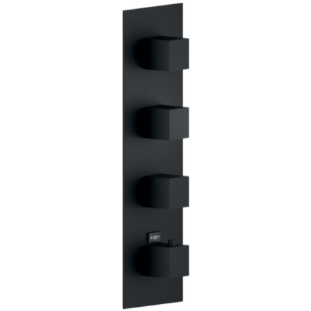 NOBILI SEVEN 3-WAY BLACK MATT THERMOSTATIC SHOWER MIXER
