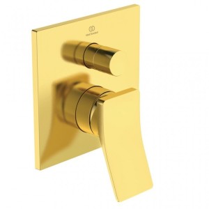 IDEAL STANDARD CONCA SINGLE-LEVER BUILT-IN MIXER FOR BATHTUB/SHOWER BRUSHED GOLD