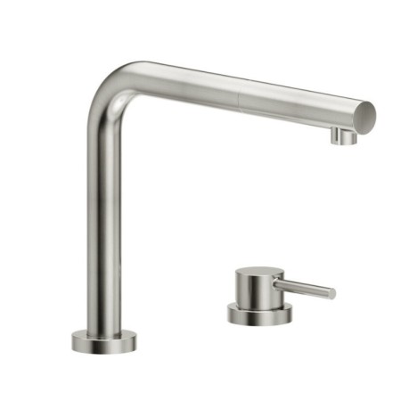 NOBILI ACQUERELLI SINK MIXER WITH RETRACTABLE SPOUT AND PULL-OUT STAINLESS STEEL SPRAY