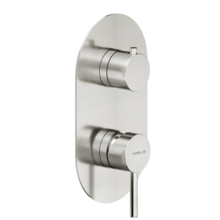 NOBILI ACQUERELLI BUILT-IN SHOWER MIXER WITH 3-WAY STAINLESS STEEL